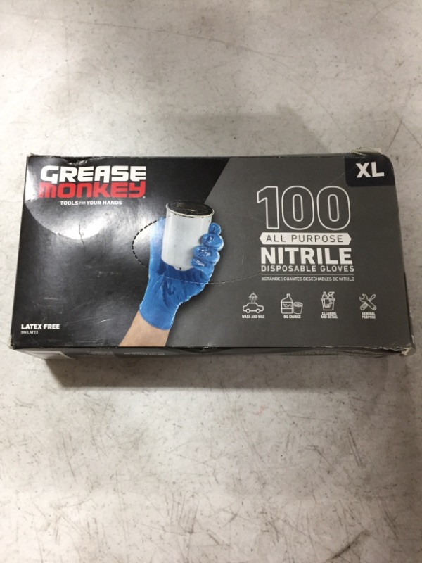 Photo 1 of GREASE MONKEY NITRILE GLOVES, SIZE XL.