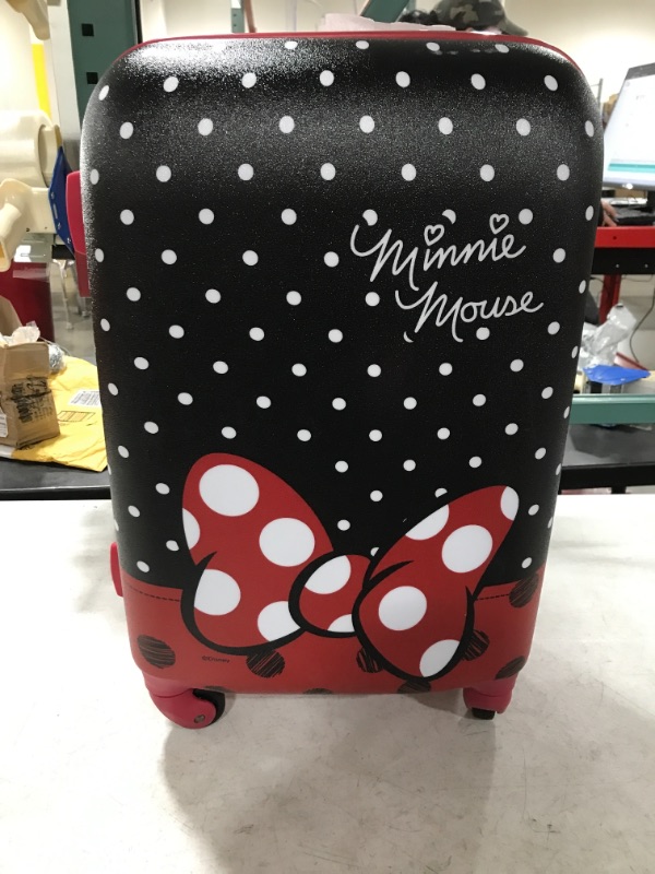 Photo 2 of American Tourister Disney Hardside Luggage with Spinner Wheels, Minnie Mouse Red Bow, Carry-On 21-Inch
