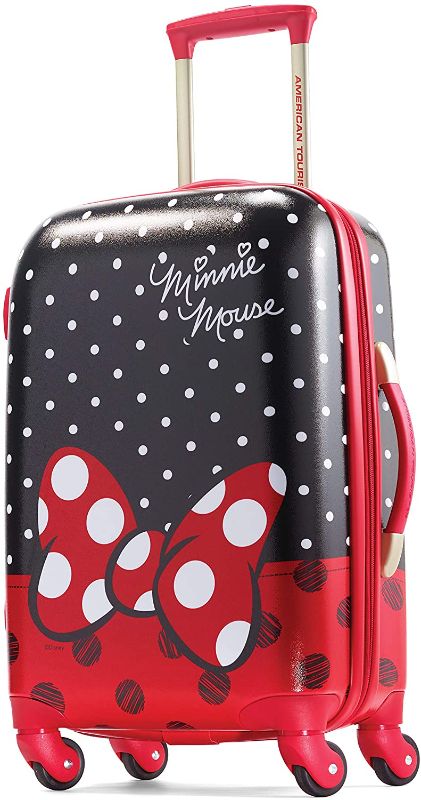 Photo 1 of American Tourister Disney Hardside Luggage with Spinner Wheels, Minnie Mouse Red Bow, Carry-On 21-Inch
