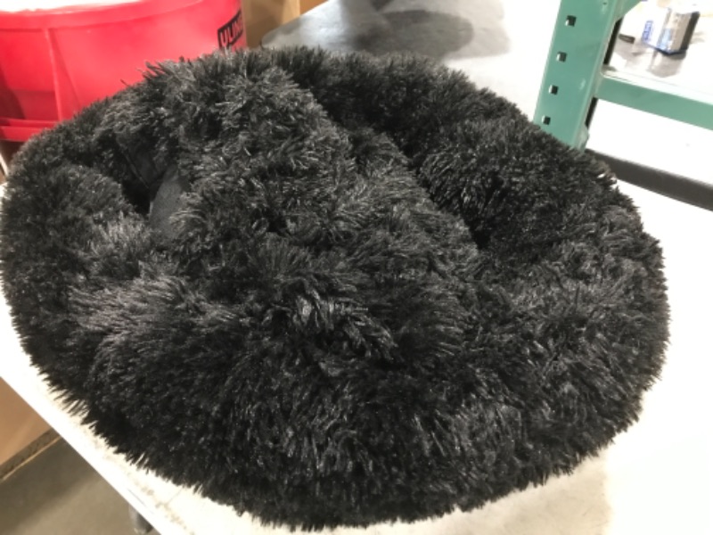 Photo 1 of Black Fluffy Dog Bed for small dogs