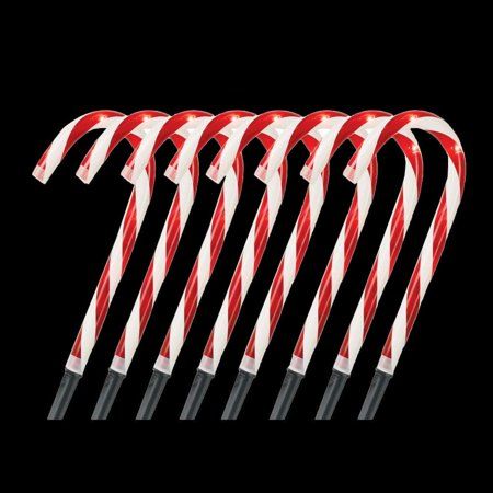 Photo 1 of Home Accents Holiday 8-Pack 10-inch Candy Cane Pathway Lights