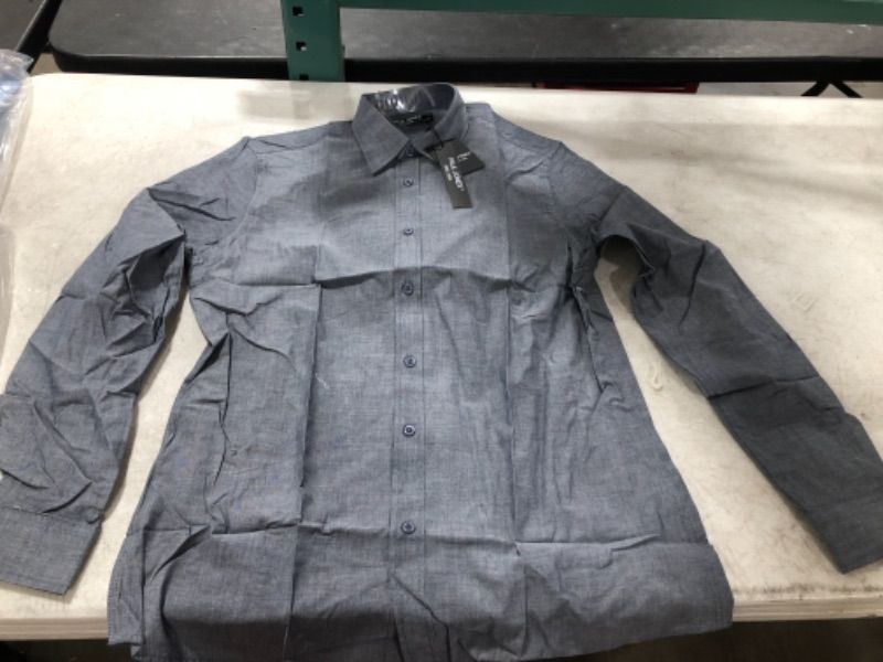 Photo 1 of 6 pack- Paul Jones Men's Long Sleeves Button Down Dress Shirts- Gray- 5 Mediums- 1 Large

