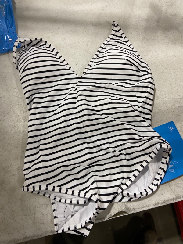 Photo 2 of Womens (L) Lasting Appeal Stripe One Piece Swimsuit
