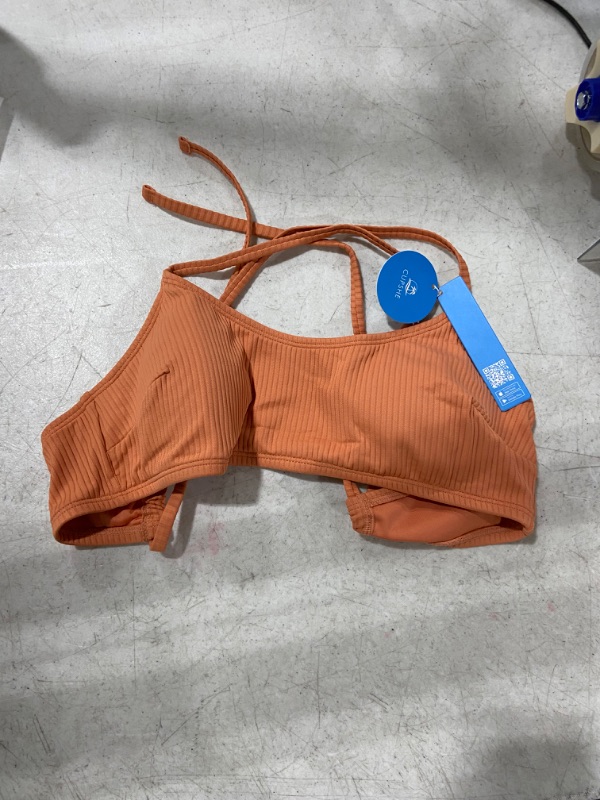 Photo 1 of Womens (M) Orange Bikini Top ONLY