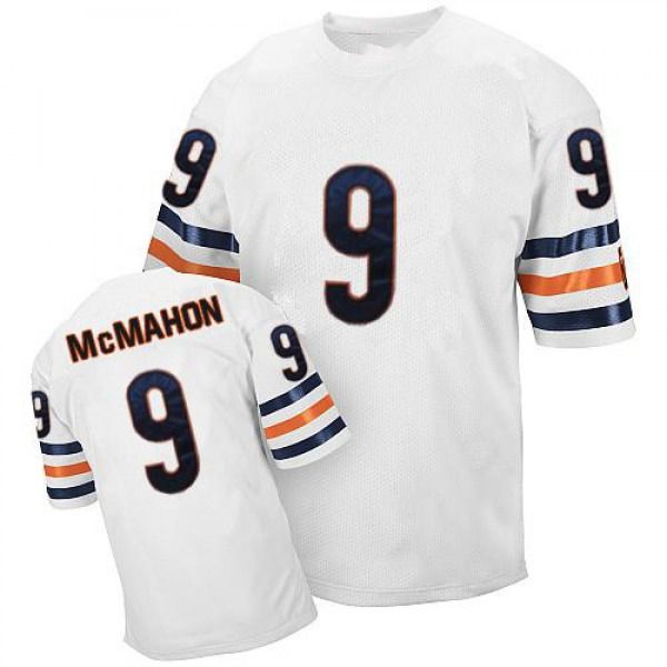 Photo 1 of Men's (XL)  Jim McMahon Chicago Bears Authentic White Mitchell And Ness Small Number Throwback Jersey
