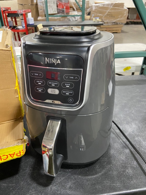 Photo 2 of Ninja AF150AMZ Air Fryer XL that Air Fry's, Air Roast's , Bakes, Reheats, Dehydrates with 5.5 Quart Capacity, and a high gloss finish, grey