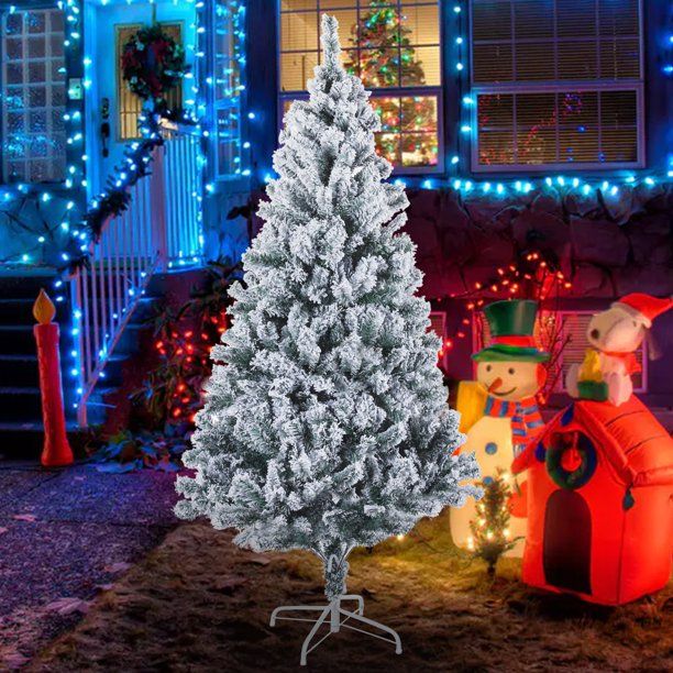 Photo 1 of  Micozy White Flocking Christmas Tree 750 Branches, 180cm
