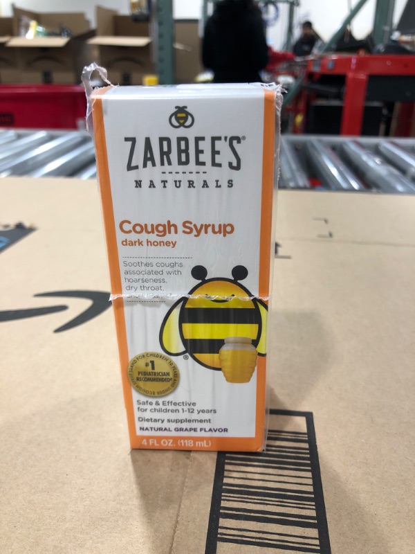 Photo 2 of Zarbee's Naturals Children's Cough Syrup with Dark Honey, Natural Grape Flavor, 4 Ounce Bottle ( BEST BY 04/22 )
