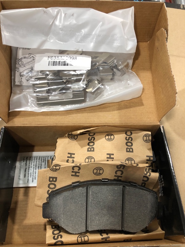 Photo 2 of Bosch BC943 QuietCast Premium Ceramic Disc Brake Pad Set For: Honda Accord, Pilot, Front
