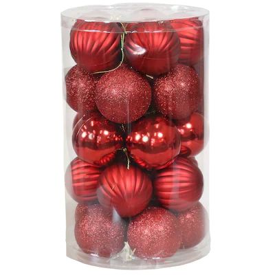 Photo 1 of 24 pc christmas ornaments red