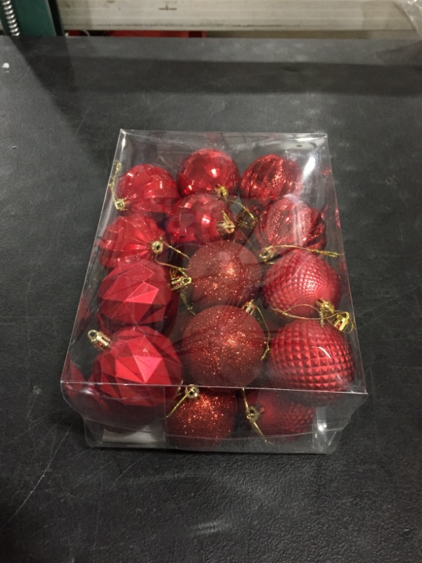 Photo 2 of 24 pc christmas ornaments red