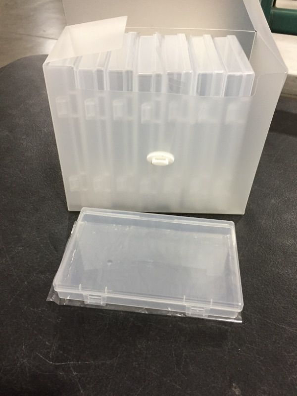 Photo 2 of 8 pack of clear storage boxes 5 x 7"