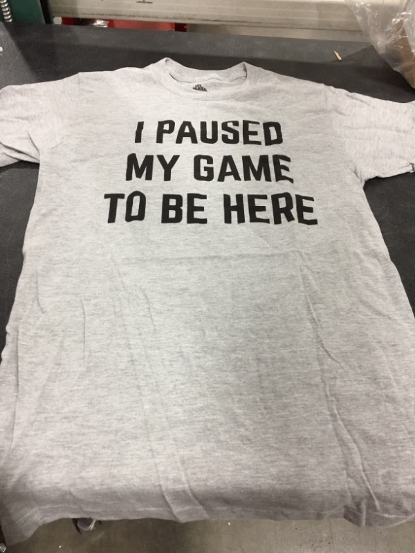 Photo 2 of I Paused My Game to Be Here | Funny Video Gamer Humor Joke for Kids T-Shirt (S)
