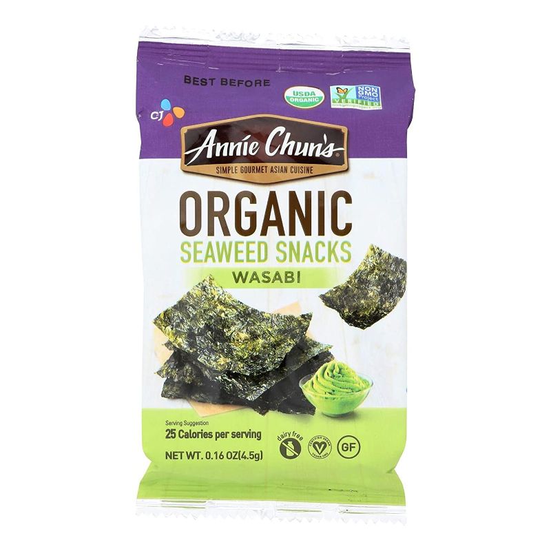 Photo 1 of Annie Chun's Seaweed Snack - Wasabi - Case of 12 - .16 oz.
BEST BY: 03/03/2022