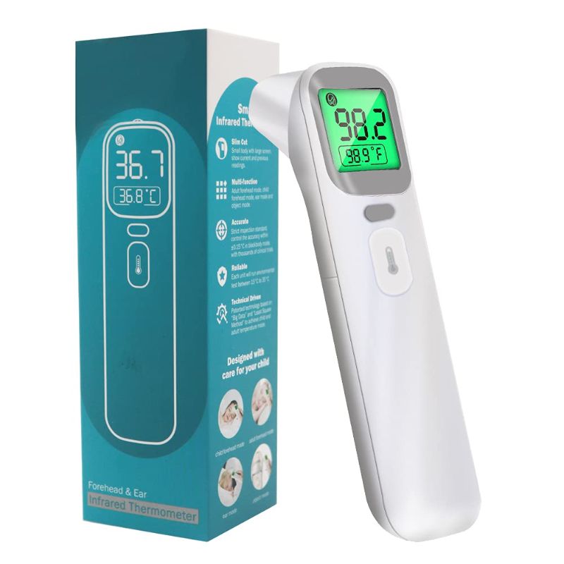 Photo 1 of 2packs of Forehead and Ear Thermometer, Non Contact Infrared Thermometer for Baby, Kids and Adults, Instant Readings with LCD Display
