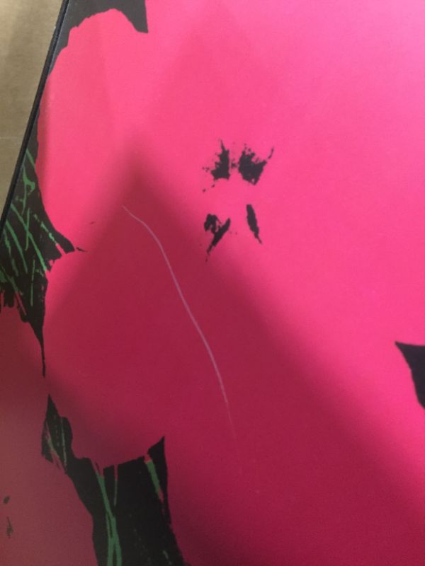 Photo 1 of Andy Warhol Design 4 Flowers Pink Approx 26H X 26W Inches Framed in Black