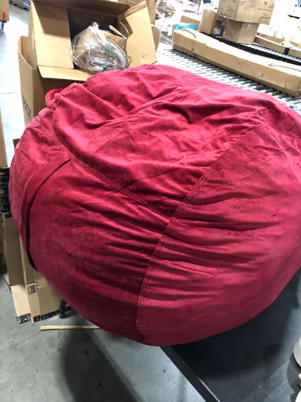 Photo 2 of ULTIMATE SACK Bean Bag Chairs in Multiple Sizes and Colors: Giant Foam-Filled Furniture - Machine Washable Covers, Double Stitched Seams, Durable Inner Liner. (6000, Burgundy Suede)

