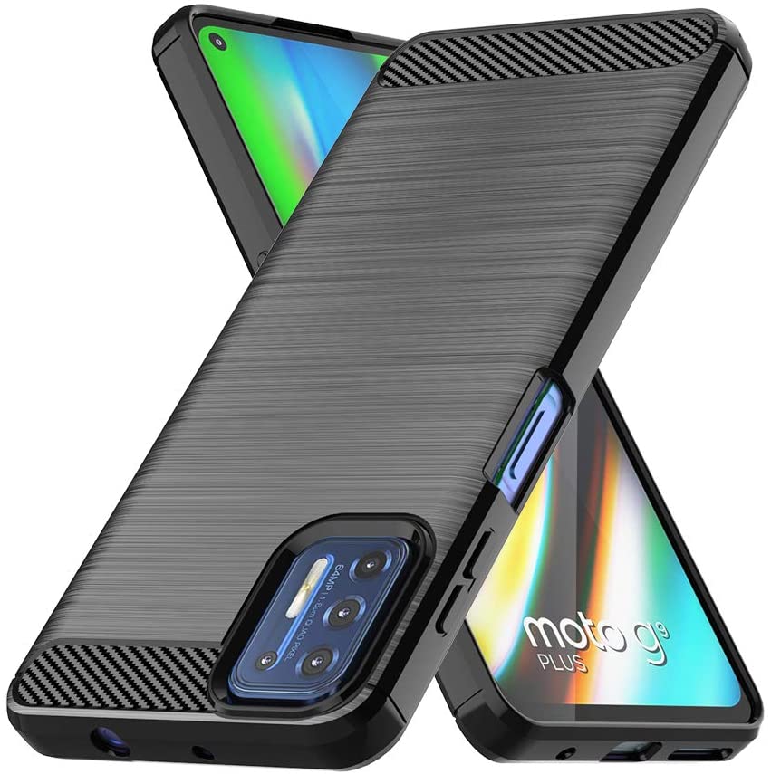 Photo 1 of Muokctm for Motorola Moto g9 Plus Case, Slim Soft TPU Protective Rubber Bumper Case Cover for Moto g9 Plus Phone (Black)
2 PACK