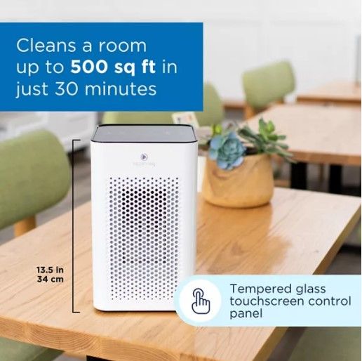 Photo 1 of Medify Air MA-25 500 Sq Ft Compact Air Purifier with HEPA Filter, White 
