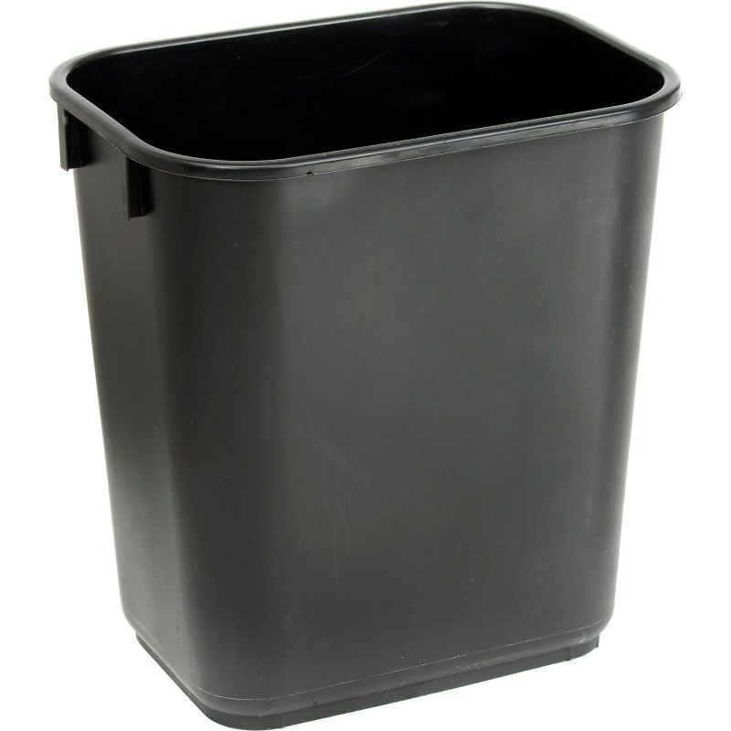 Photo 1 of Global Industrial™ 13-5/8 Qt. Plastic Wastebasket - Black 2pc