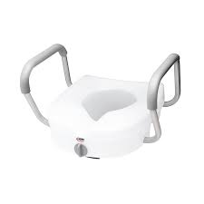 Photo 1 of CAREX E-Z LOCK RAISED TOILET SEAT WITH ADJUSTABLE ARMRESTS
