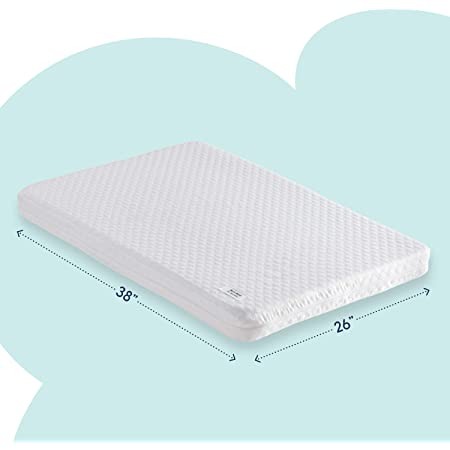 Photo 1 of hiccapop Pack and Play Mattress Pad [Dual Sided] w/Firm Side (for Babies) & Soft Memory Foam Side (for Toddlers) | Memory Foam Play Yard Mattress Pad | Playard Mattress Fits Most Pack N Play Playpens
