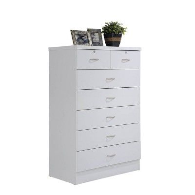 Photo 1 of 7-Drawer 48 in. H x 31.5 in. W x 18 in. D Chest of Drawer in White