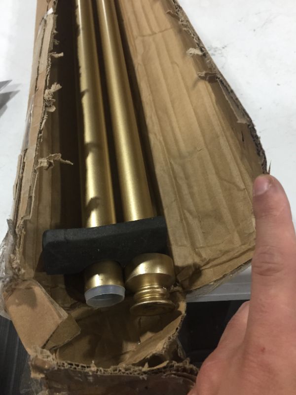 Photo 2 of 66"-120" Gold Adjustable Curtain Rod  