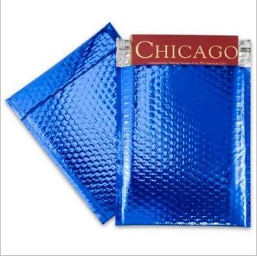 Photo 1 of Glamour Metallic Bubble Mailers - 9 x 12 inch, Blue 100 count
