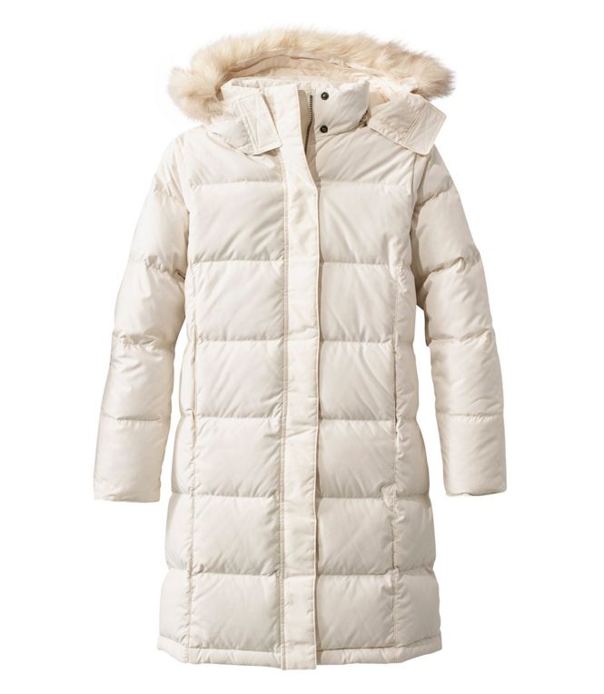 Photo 1 of COAT WITH FUR HOOD BEIGE 