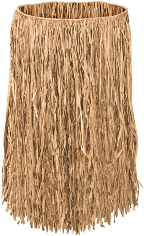 Photo 1 of Beistle 50452 Extra Large Raffia Hula Skirt, 38" W x 30" L, Natural
