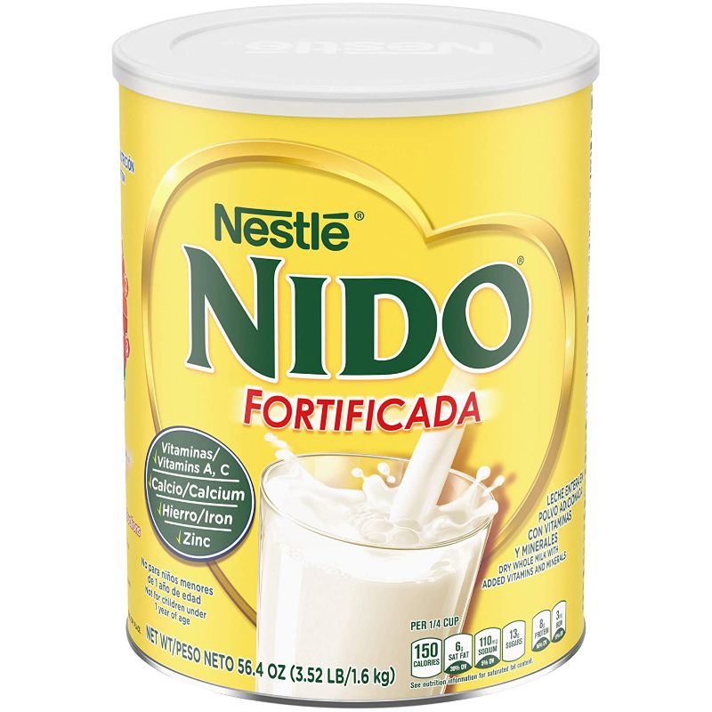 Photo 1 of Nestle NIDO Fortificada Whole Milk Powder 56.4 oz. Canister Powdered Milk Mix EXP. OCT. 31 20214