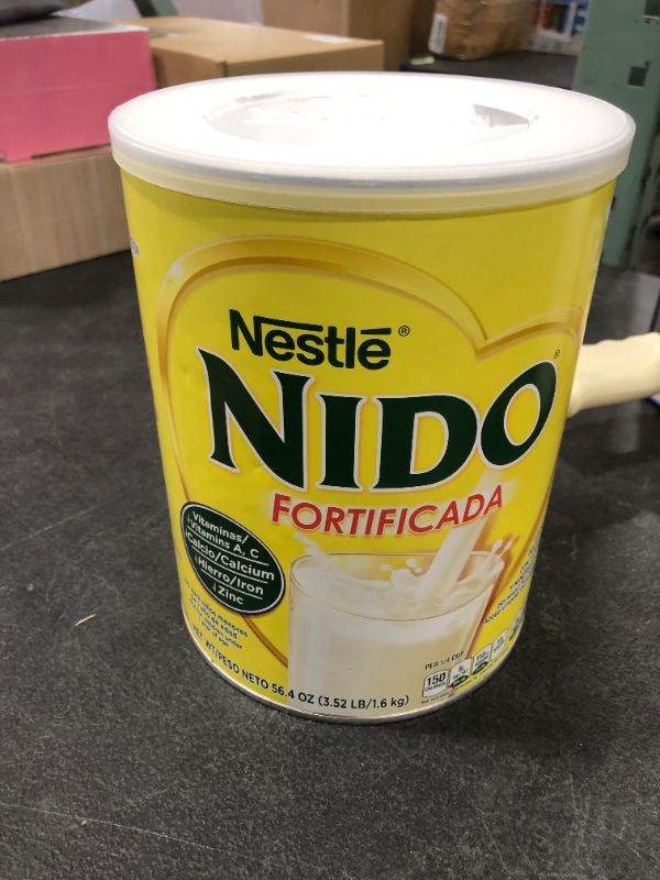 Photo 3 of Nestle NIDO Fortificada Whole Milk Powder 56.4 oz. Canister Powdered Milk Mix EXP. OCT. 31 20214