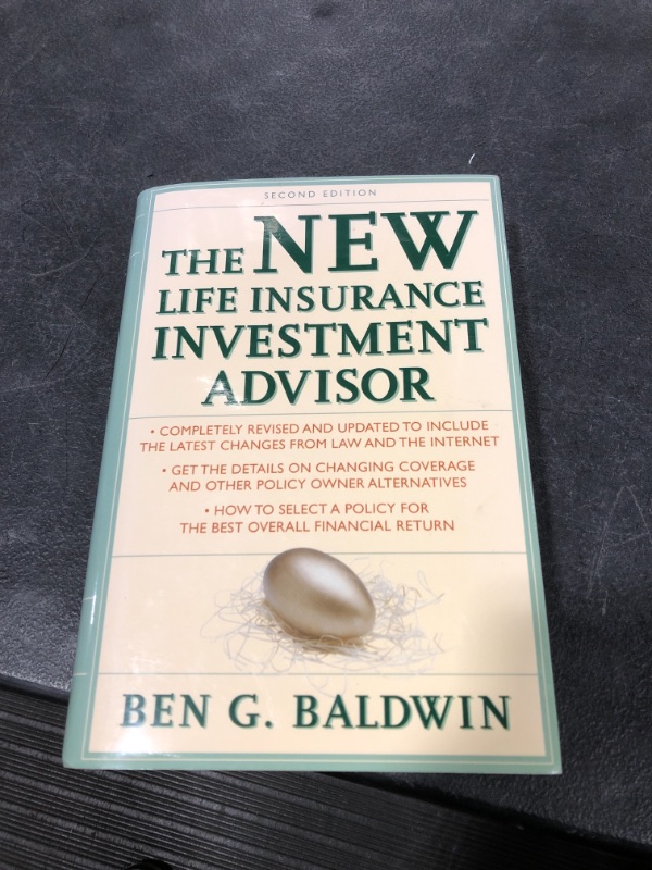 Photo 1 of New Life Insurance Investment Advisor: Achieving Financial Security for You and your Family Through Today's Insurance Products Hardcover – August 15, 2001
