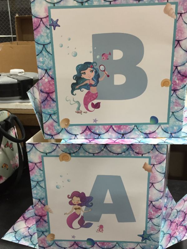 Photo 2 of "BABY" mermaid boxes with balloons 