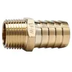 Photo 1 of 3/4 in. I.D. Hose Barb x 1/2 in. MIP Lead Free Brass Adapter Fitting (5-Pack)