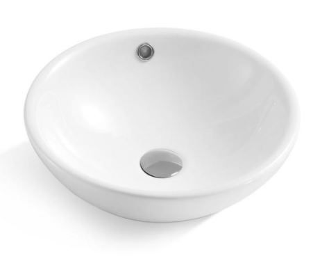 Photo 1 of 16.5 Round Sleek Above Counter Vanity Bowl Ceramic Bathroom Vessel Sink White
