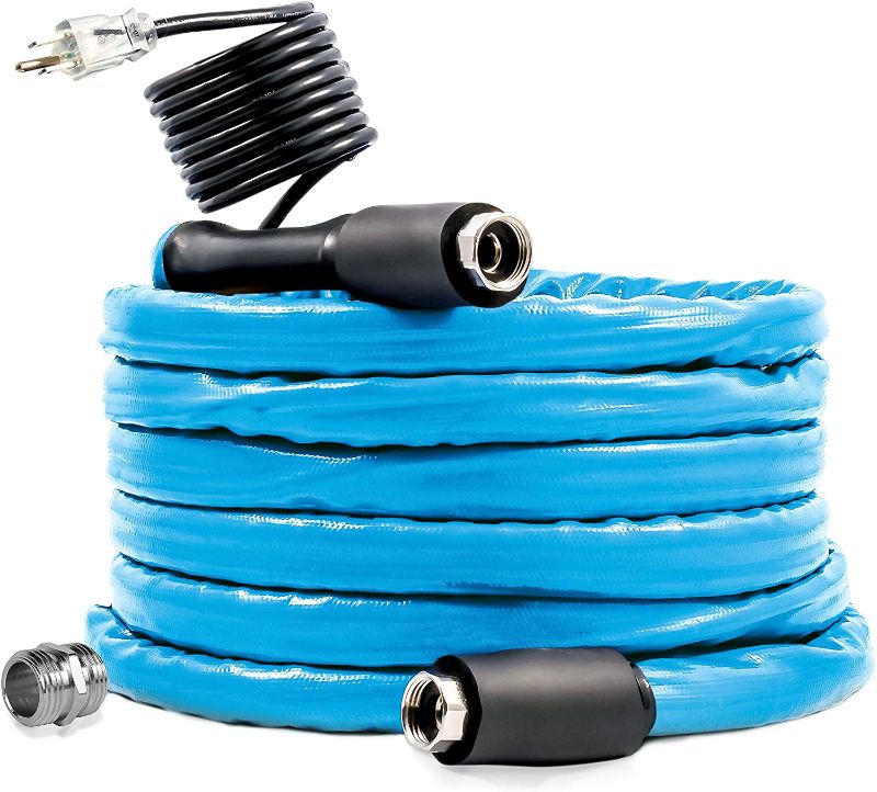 Photo 1 of 25ft Cold Weather Heated Drinking Water Hose Can Withstand Temperatures Down to -40°F/C- Lead and BPA Free, Reinforced for Maximum Kink Resistance 5/8" Inner Diamete