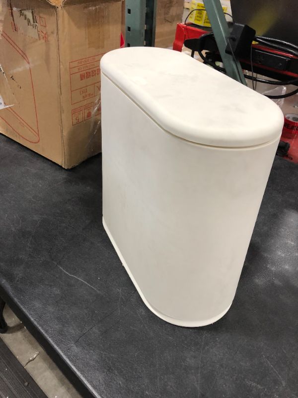 Photo 1 of WHITE OFFICE TRASH CAN 