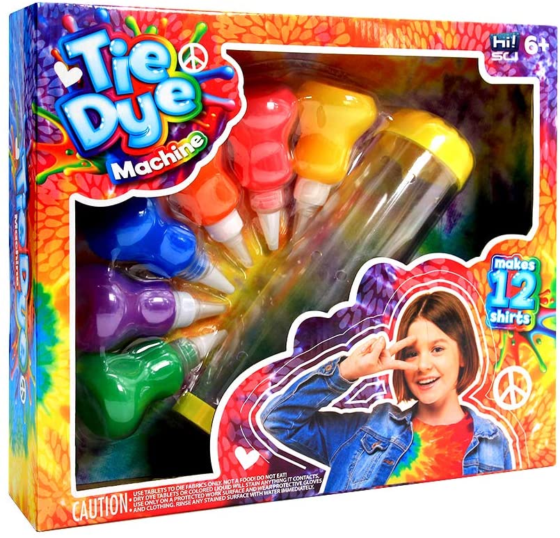 Photo 1 of hi!SCI Tie Dye Kit Machine for Kids,Non-Toxic All-in-1 DIY Fashion Dye Kit, Kids Party Creative Group Activities
