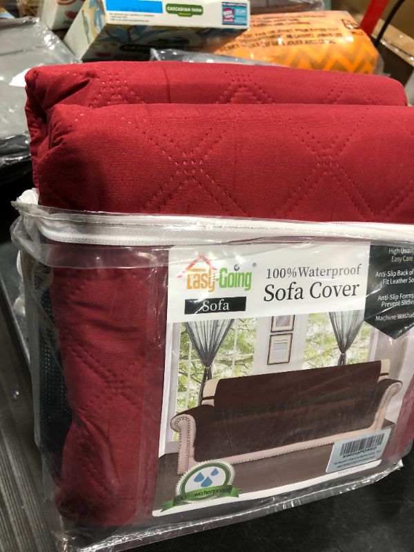 Photo 1 of Easy-Going Sofa Slipcover Reversible Sofa Cover Water Resistant Couch Cover Furniture Protector with Elastic Straps for Pets Kids Children Dog Cat(Oversized Sofa, Christmas Red/Ivory)
