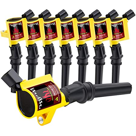 Photo 1 of 7 PACK CURVED IGNITION COILS BOOT FOR FORD LINCOLN MERCURY 4.6L 5.4L V8 COMPATIBLE WITH DG508 C1454 C1417 FD503
