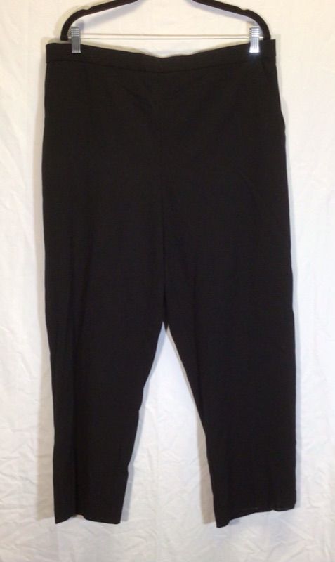 Photo 2 of BRIGGS NEW YORK WOMEN'S SUPER STRETCH MILLENNIUM WELT POCKET PULL ON CAREER PANT- COLOR BLACK-SIZE 18SHORT
