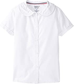 Photo 1 of FRENCH TOAST GIRLS' SHORT SLEEVE PETER PAN COLLAR BLOUSE-WHITE-SIZE 16
