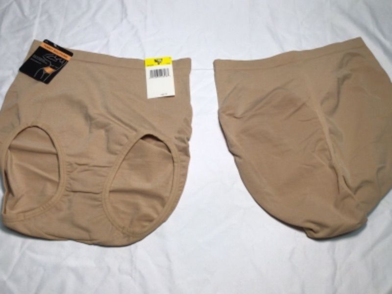 Photo 1 of 2 PACK WOMEN'S TUMMY SOLUTIONS CONTROL UNDERGARMENT- SIZE MEDIUM COLOR LIGHT BROWN