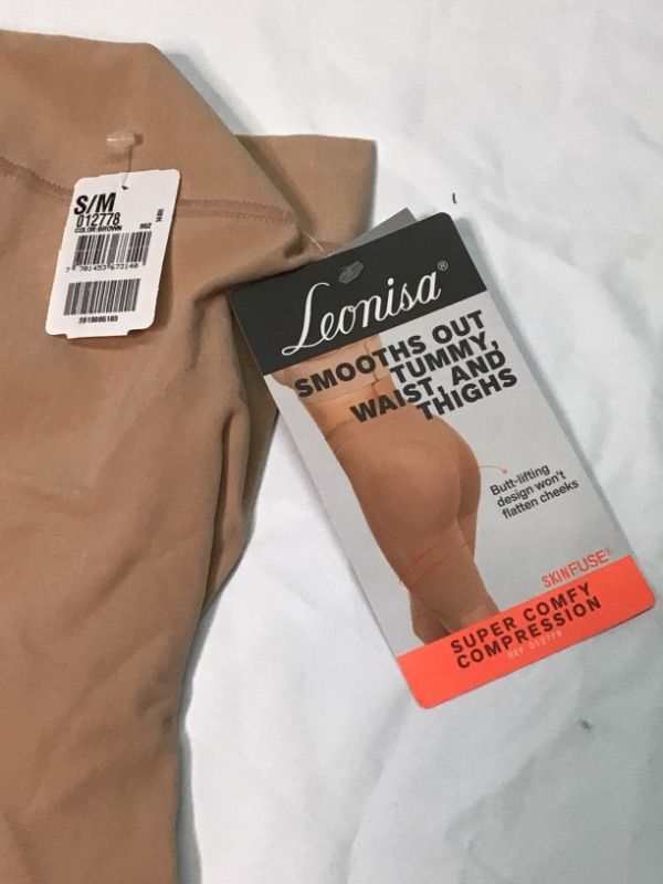 Photo 3 of LEONISA SHAPEWEAR FOR WOMEN- SMOOTHS OUT TUMMY, WAIST AND THIGH- COLOR LIGHT BROWN SIZE SMALL/MEDIUM