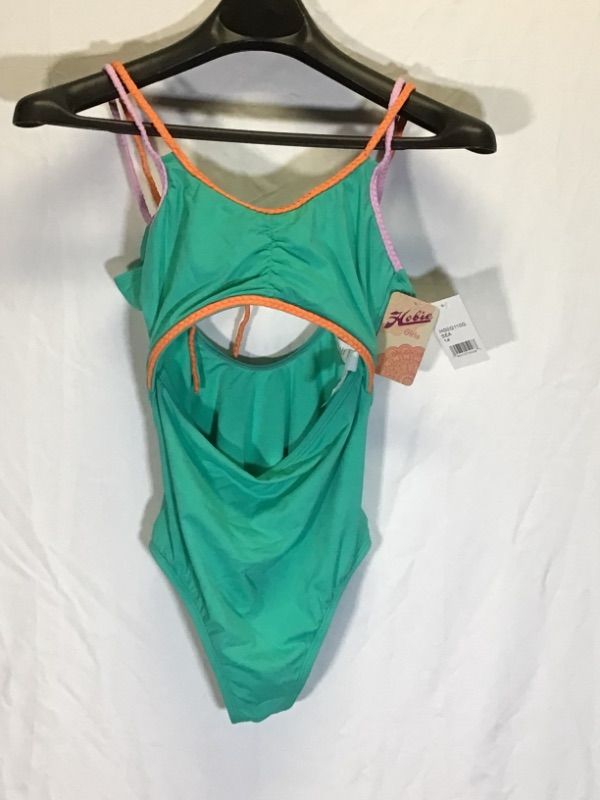 Photo 1 of GIRLS ONE PIECE SWIM SUIT BY HOBIE GIRLS- BLUEGREEN-SEAFOAM- SIZE 14
