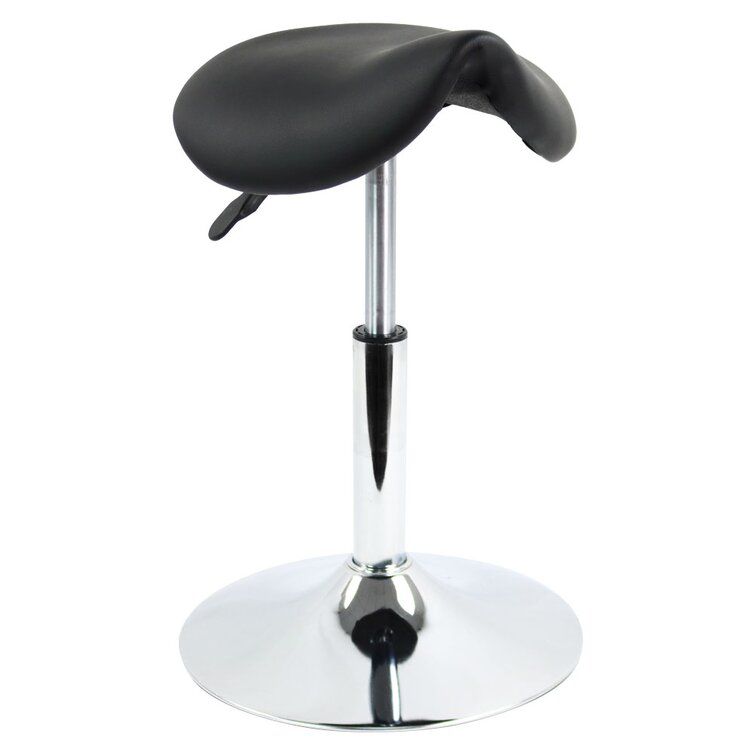 Photo 1 of  Leather Saddle Shop Stool Height Adjustable Stool Counter Stool