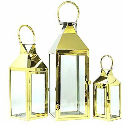 Photo 1 of allgala 3-PC Set Jumbo Luxury Modern Indoor/Outdoor Hurricane Candle Lantern