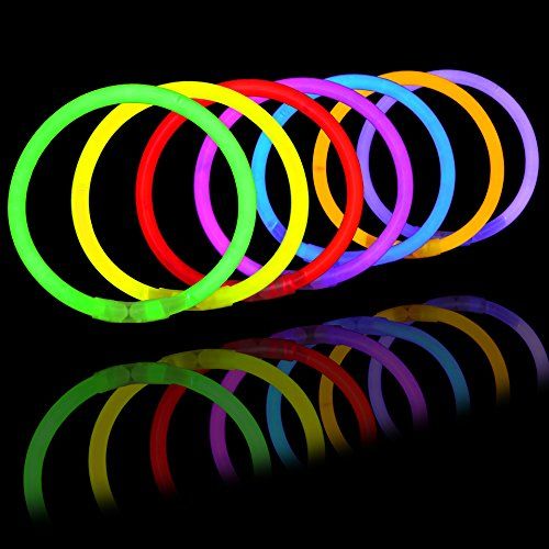 Photo 1 of 300 Pack Glow Sticks with 100 22” Necklaces + 200 8” Bracelets Connector Included